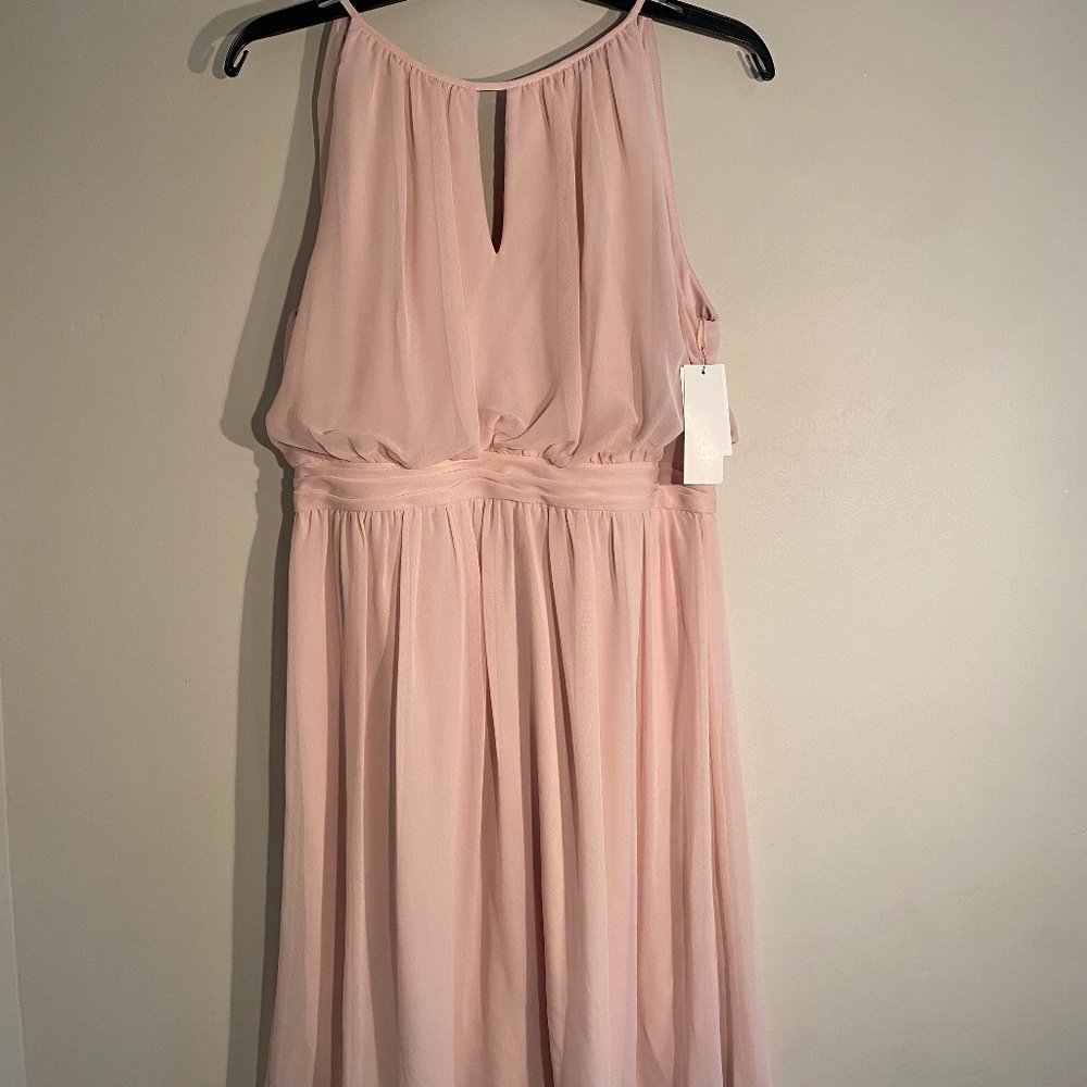 Adrianna Papell Midi Pink Dress NWT